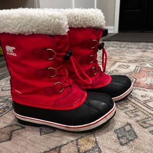 Sorel Kids Red and Black Boots
